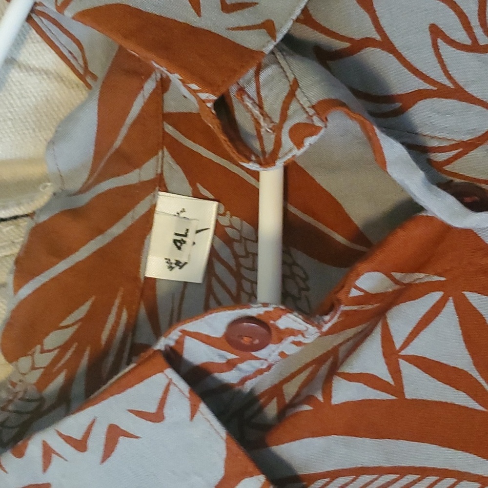 Missing Polynesia Aloha Short. Grayish Blue And R… - image 2